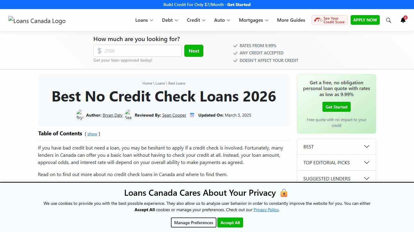 Best No Credit Check Loans 2026